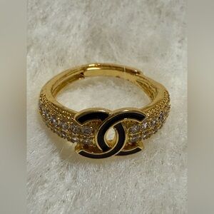 Luxurious CC Gold-tone Women's Ring Fashion Jewelry